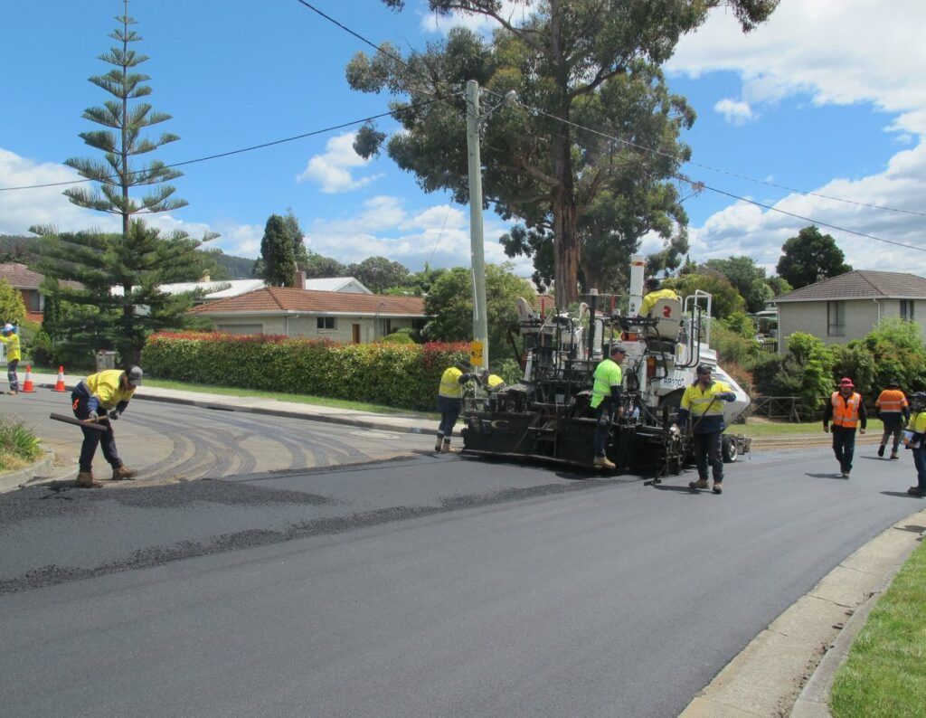 Charlton Street, the new road in Tasmania built using recycled asphalt and printer cartridges. 