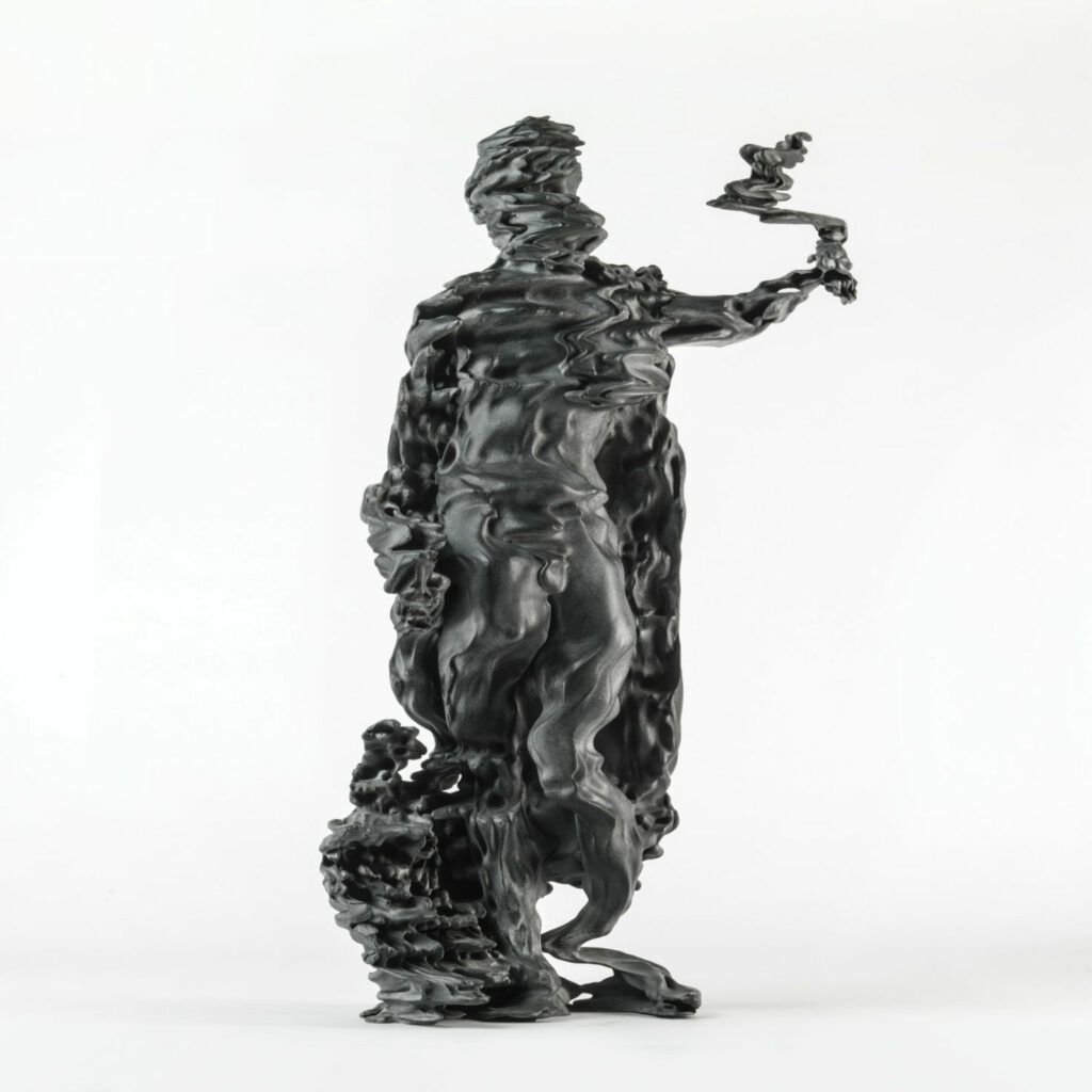 "Cloud Gatherer Jupiter," one of artist Zachary Eastwood-Bloom’s glitched -out Greek statues.