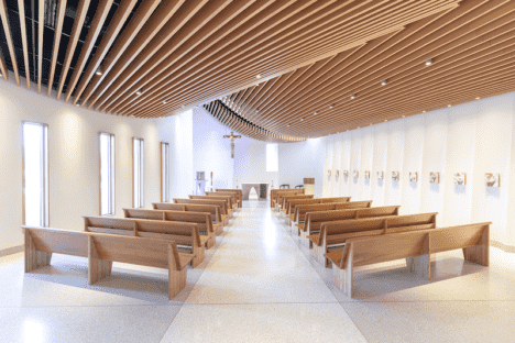 The new chapel at the St. Mary Mercy Livonia hospital in Detroit.