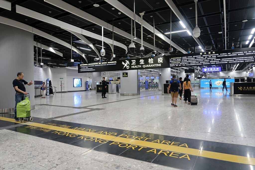 The Mainland Port Area inside West Kowloon Station