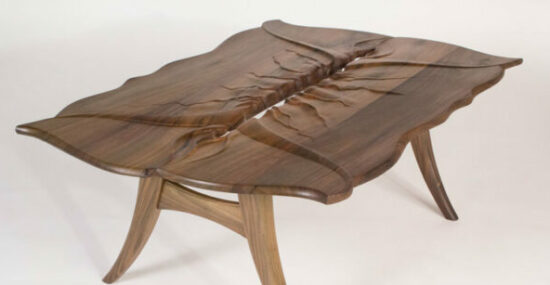 Wooden furniture pieces by designer Brooke M. Davis.