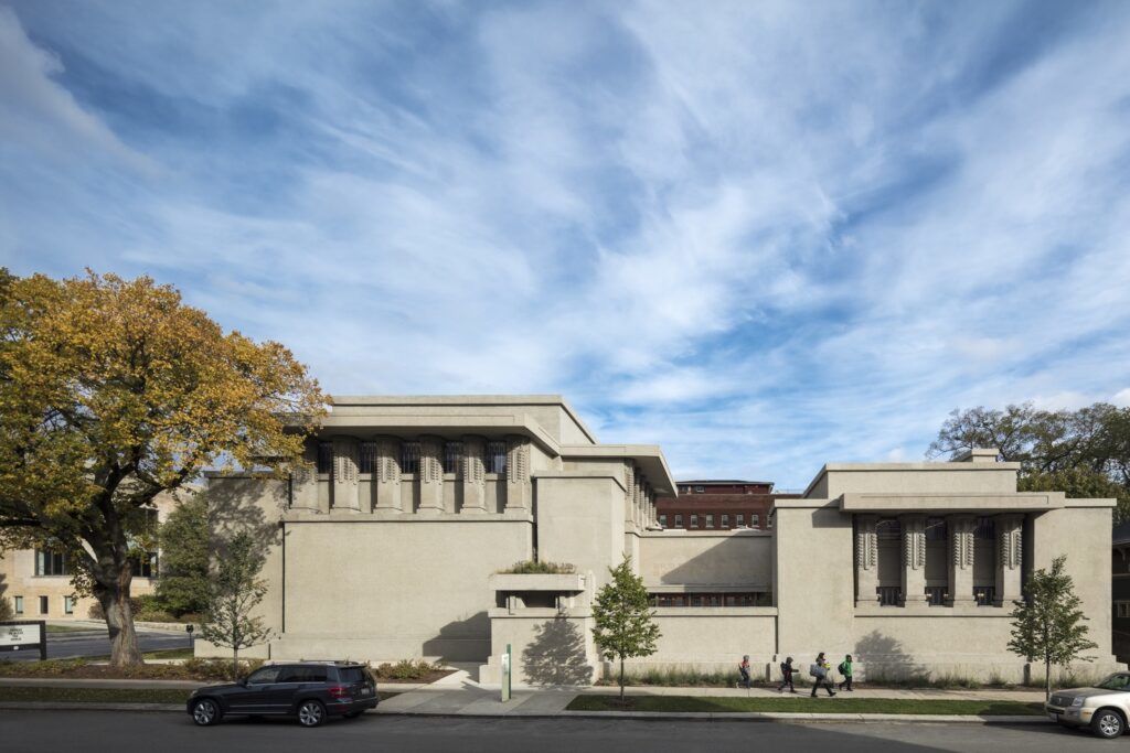Unity Temple, a Chicago building designed by star architect Frank Lloyd Wright.
