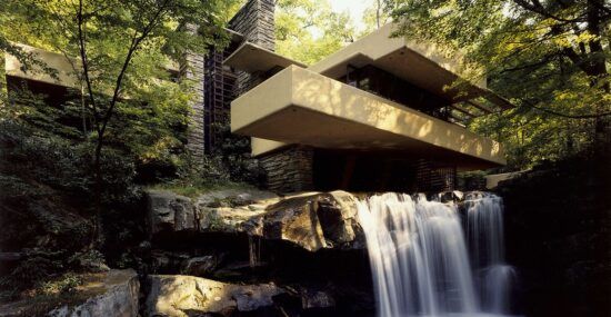 Fallingwater, a residential home in southwestern Pennsylvania designed by star architect Frank Lloyd Wright.
