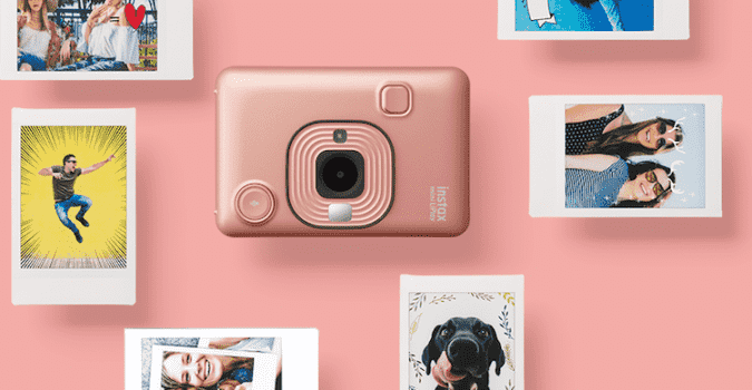 The new Instax Mini LiPlay camera from Fujifilm.