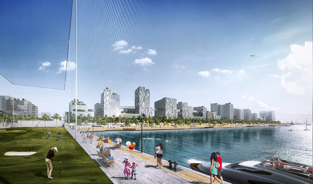 Renderings for "Ocean's Edge," a new marine city in Shenzhen, China by Tekuma Frenchman﻿