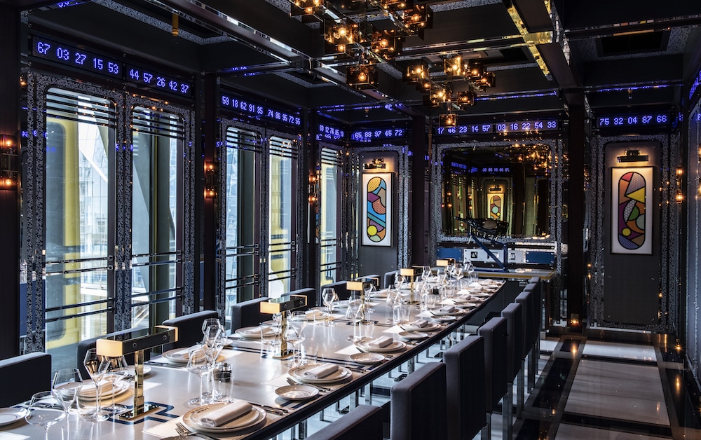 One of three private dining rooms featured in London's new Bob Bob Cité restaurant.