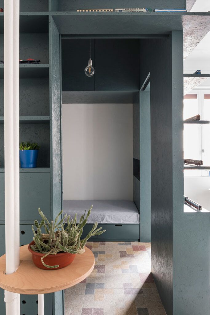 Inside "House N," a renovated transforming apartment in Milan.