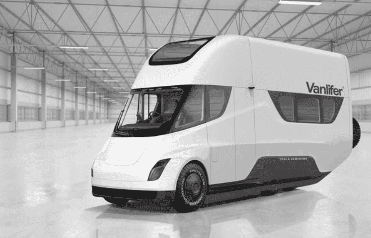 Tesla's new Semi electric truck, slated for release in 2020.