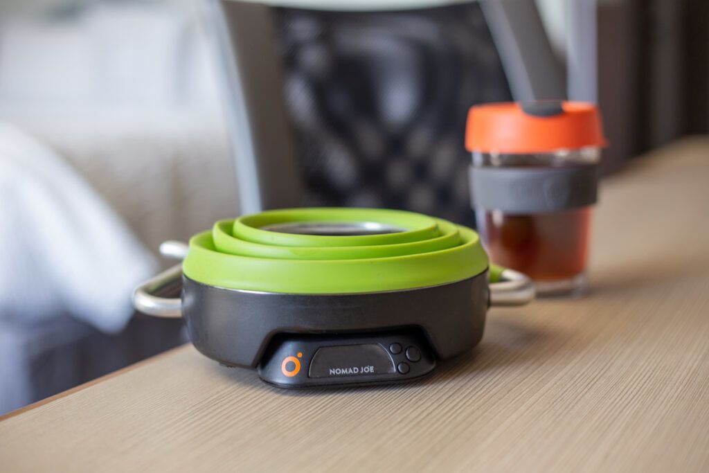 The Voyager Flat-Pack Electric Kettle, as seen when fully folded flat.