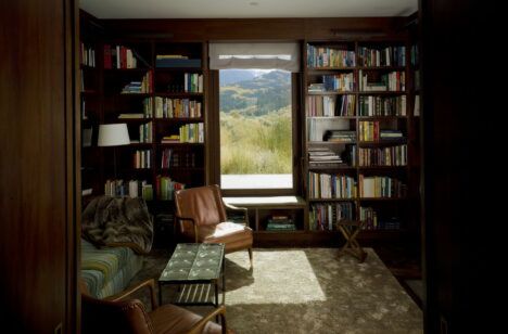 A personal library inside Selldorf Architects' "Walden House"