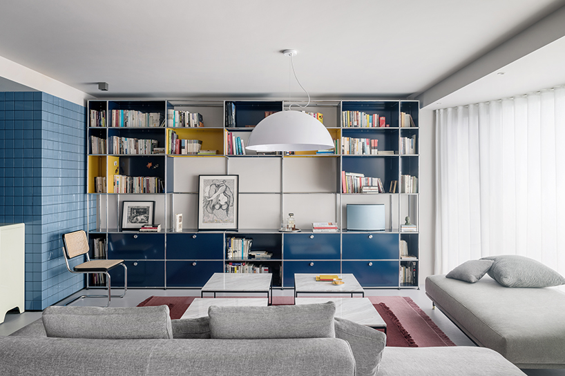 A first=floor common area featured in IS Architecture's new Beijing penthouse
