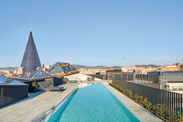 The rooftop pool at Barcelona's newly renovated Casa Burés