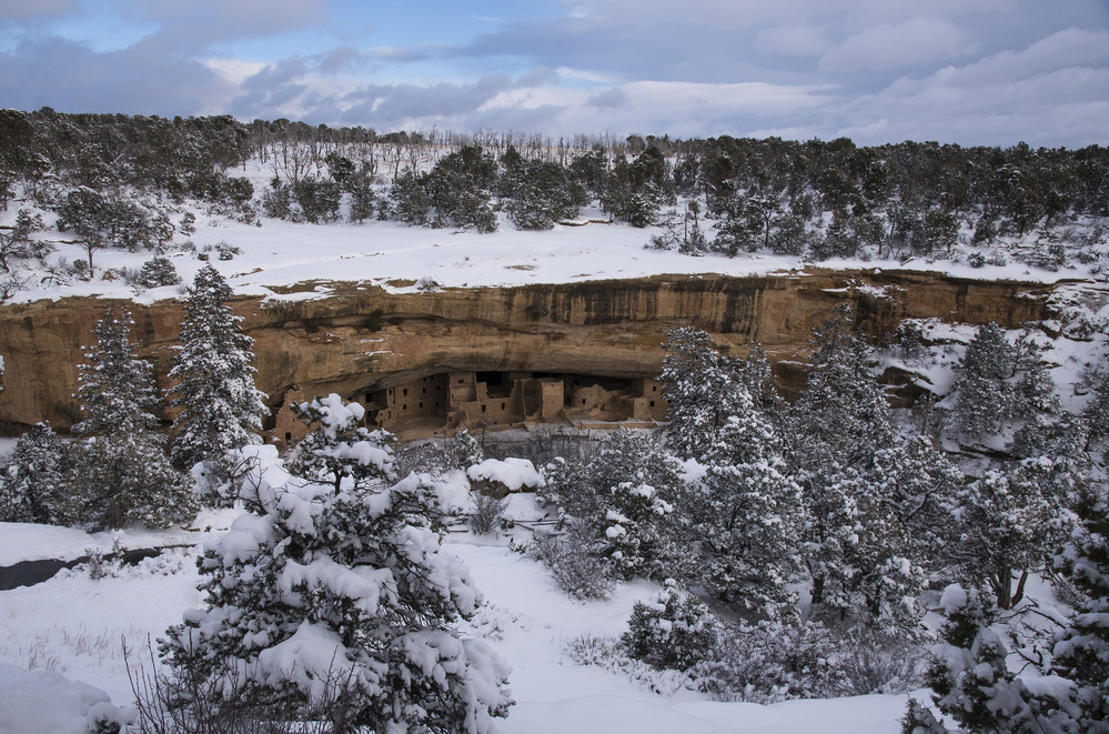 Cliff Dwellings made by the Pueblo Native Americans around 1200 A.D. Located in Mesa Verde National Park. 