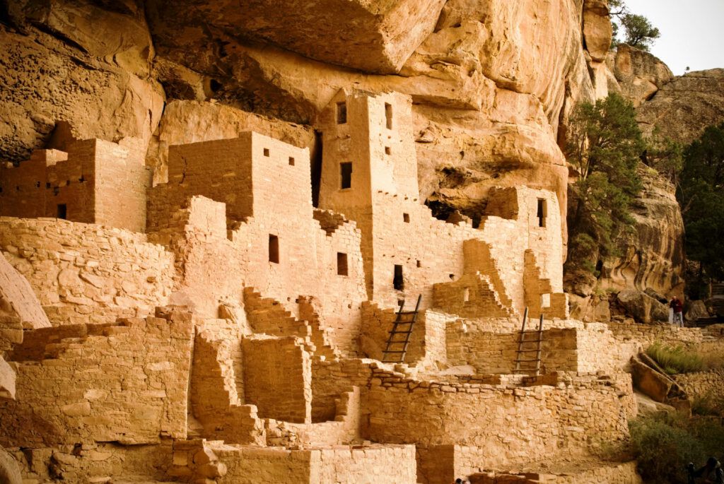 Cliff Dwellings made by the Pueblo Native Americans around 1200 A.D. Located in Mesa Verde National Park.