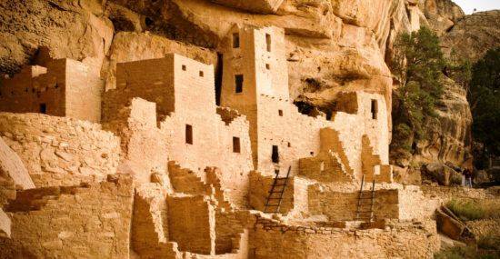 Cliff Dwellings made by the Pueblo Native Americans around 1200 A.D. Located in Mesa Verde National Park.