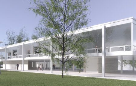 computer plans for new modernist building