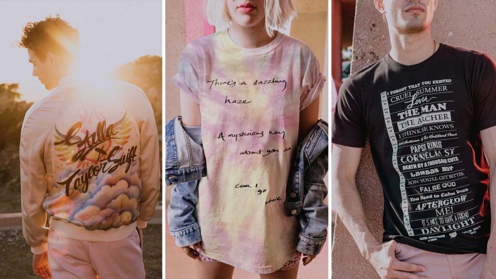 Pieces from the new fashion collaboration between Taylor Swift and Stella McCartney.