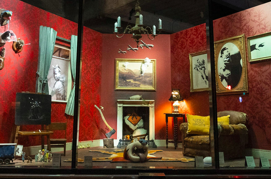 Pictures from Banksy's new Gross Domestic Product homeware store in London 