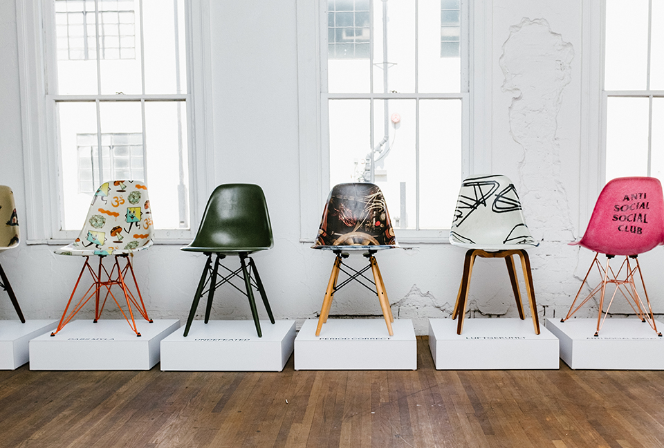 Fun modern fiberglass chair designs by Modernica 