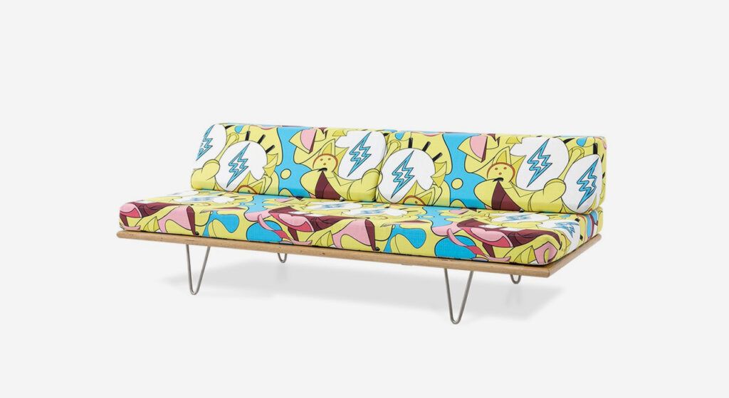 Pieces from Modernica's new Spongebob Squarepants-themed furniture collection.