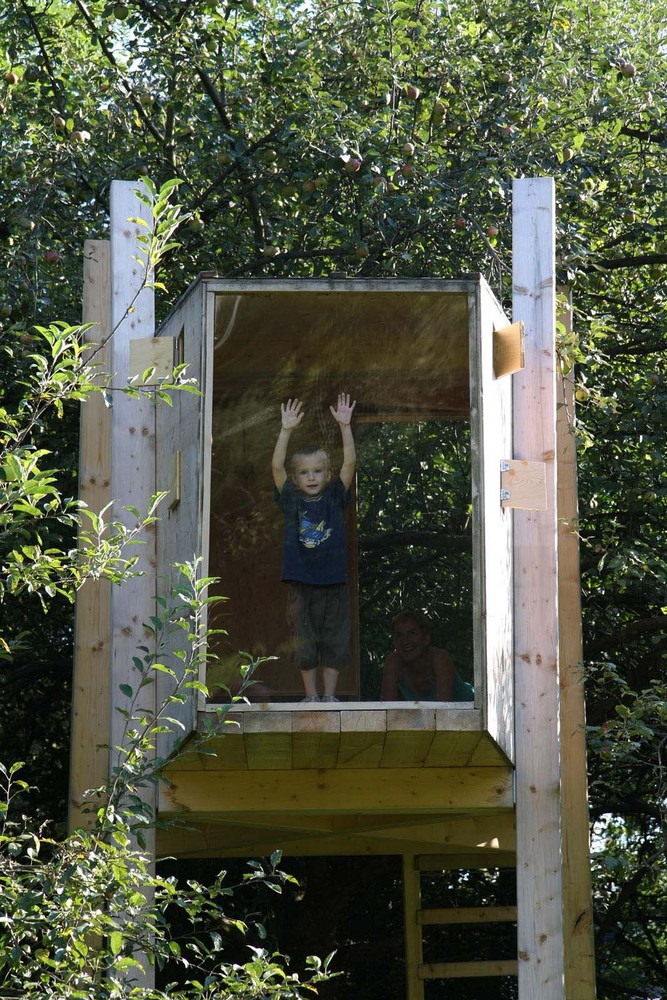 DIY Treehouse for Kids window